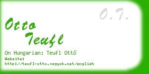 otto teufl business card